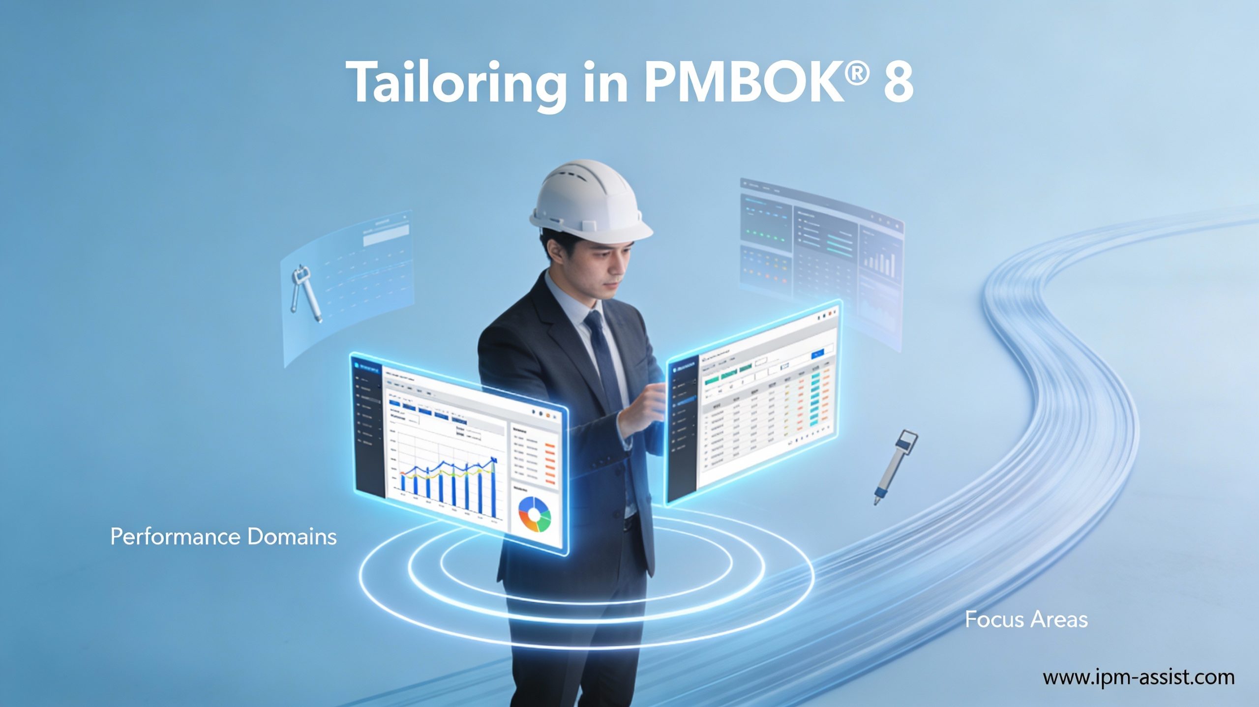 PMBOK® 8 ابزارها را اجباری نمی‌داند. یاد بگیرید چگونه ابزارهای مدیریت پروژه را با Tailoring، Domains و Focus Areas انتخاب کنید.